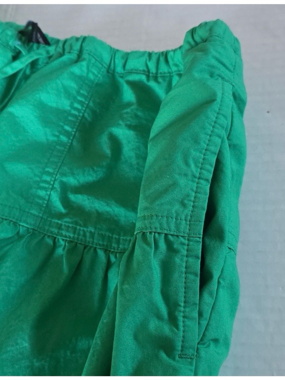 Banana Republic Bright Green Midi Skirt with Drawstring Waist . imperial jade . - Picture 7 of 12